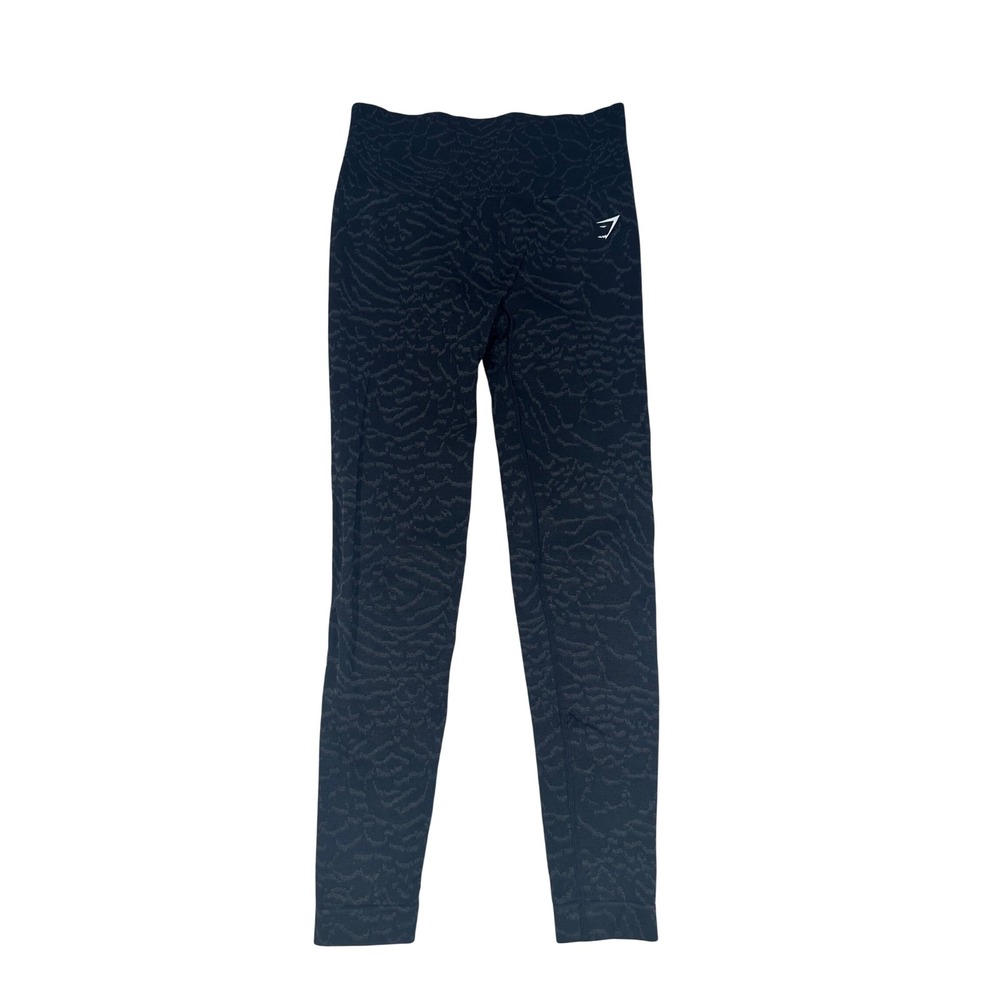Gymshark Adapt Animal Seamless Leggings Black Grey Small B2A2W Scrunch Butt